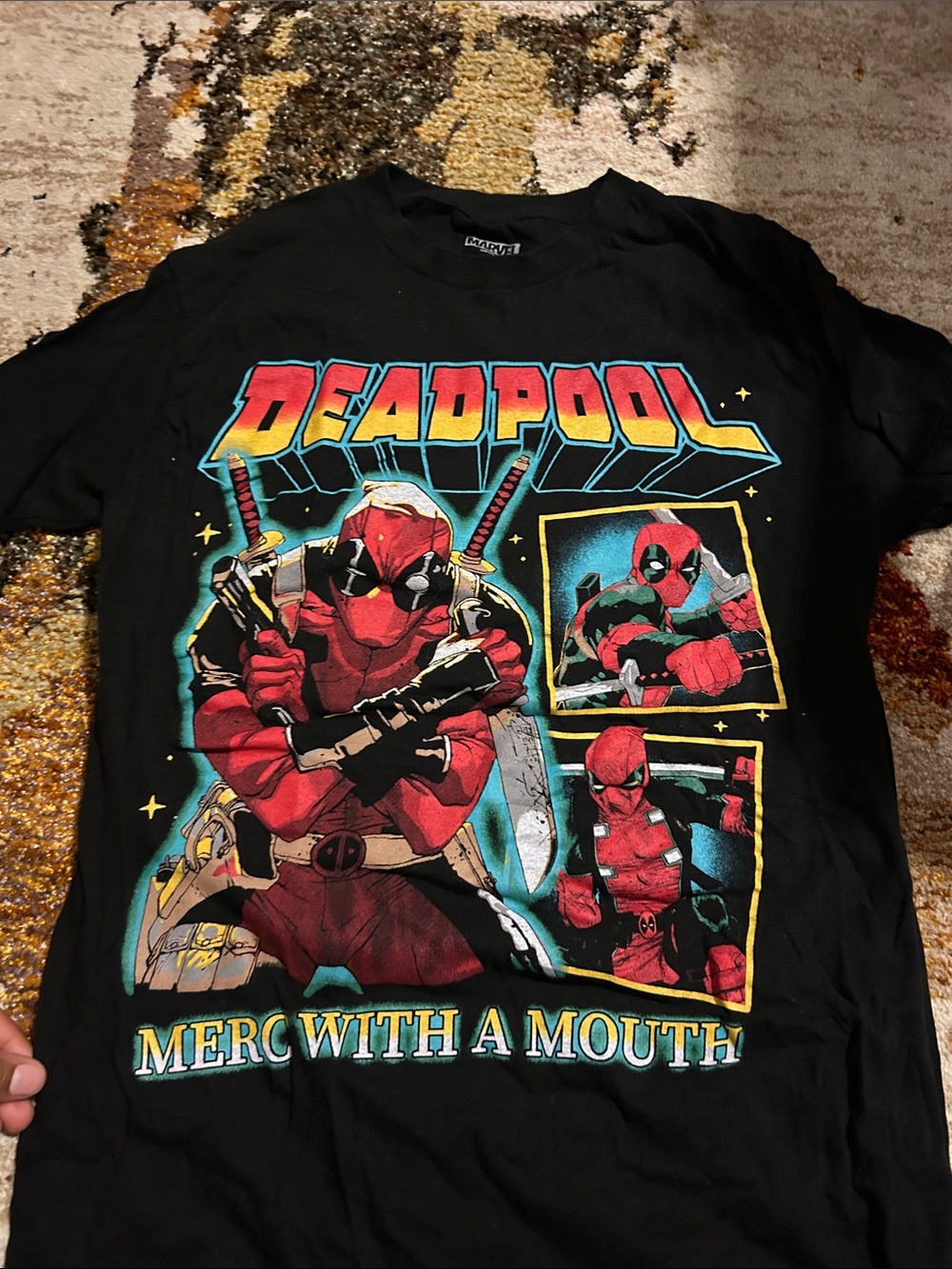 Deadpool "Merc With a Mouth" Black Graphic Tee
